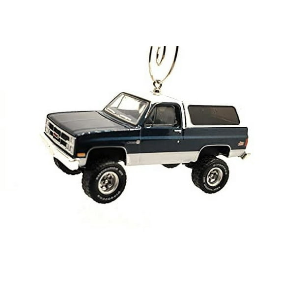 1987 for GMC Jimmy Christmas Ornament 1:64 Blue White