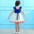 thumbnail image 4 of KAWELL Little Girls Snow Dress Elastic Waist Backless Princess Dress Costume Birthday Party Cosplay Christmas Halloween Dress up Tutu Outfits, 4 of 7