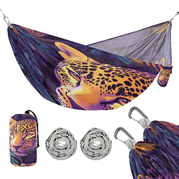 Hammock Camping Hammock Nylon Portable Hammock Travel Camping Hammock Jungle Color Leopard Pattern