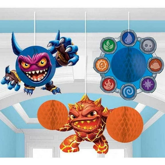 Skylanders Honeycomb Decorations (3pc)