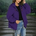 thumbnail image 2 of Womens Lightweight Rain Jacket, Yigetop Women's Lightweight Windbreaker Jacket for Outdoor Rain Jackets for Women Waterproof Dark Purple 4XL, 2 of 9