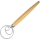 thumbnail image 1 of Danish Dough Whisk Hook 13 Inch Stainless Steel Dutch Bread Dough Whisk, Kitchen Bread Mixer Whisk For Cooking Bread, Pastry, Pizza，Dumpling and Dough Making Ormromra WRLF-188, 1 of 4