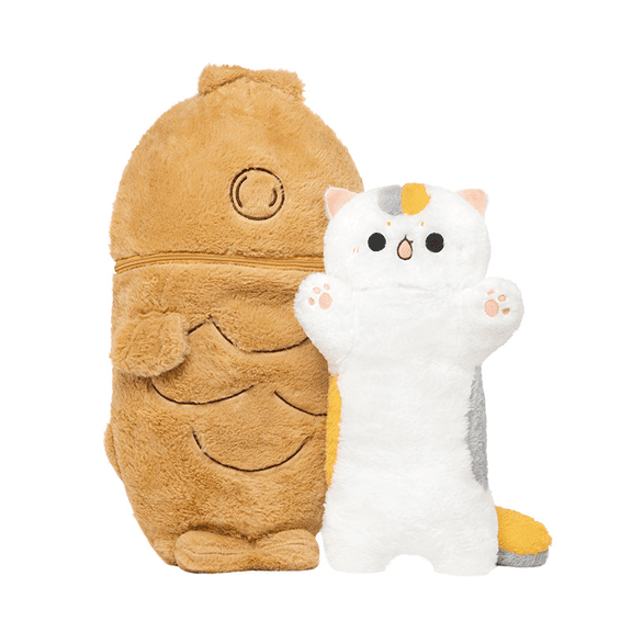 JOOKI Taiyaki Cat Pillow Carrot Rabbit Pillow Kawaii Plush Toys Sleeping Pillows Companion Plush Dolls Christmas Gifts Easter Gifts Birthday Gifts - 11.8" Taiyaki Cat