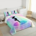 thumbnail image 3 of Homewish Gymnastics Lovers Bedding Comforter Set,Sports Theme Twin Comforter Sets,Pink Green Ombre Bedding Set For Girls Boys,Microfiber Bedroom Decor Reversible,2-Piece, 3 of 8