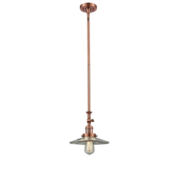 Innovations Lighting 206 Halophane Halophane 9" Wide Adjustable Mini Pendant - Copper