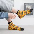 thumbnail image 5 of Goofa Colorful Bohemian Sunflower Pattern Non Slip Socks with Grips for Elderly, Crew Socks Yoga Hospital Socks Cushioned Sole Gripper Socks for Men Women, 5 of 5