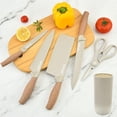 thumbnail image 2 of Juego de cuchillos Wiztoynia de cocina caqui de 6 piezas con bloque de cuchillos, 2 of 8