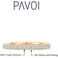 thumbnail image 2 of PAVOI 14K Gold Plated Cubic Zirconia Diamond Stackable Eternity Bands for Women, 2 of 6