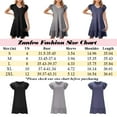 thumbnail image 2 of Zunfoe Pleated Summer Dress for Women Casual Cozy Midi Dress Ruffles A-line Dress for Daily Vacation New Arrivals- Gray, 2 of 6