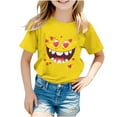 thumbnail image 2 of Cute Funny Shirts for Girls Boys Toddler Graphic T-Shirt Short Sleeve Tee Tops Yellow A 3-4 Years, 2 of 6