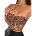 thumbnail image 2 of Inevnen Women's Summer Tank Tops Crop-Top Lace Strapless Girl Shirt Corset Evening Clubwear, 2 of 4