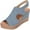 Blue, variant on Juebong Women PlatformThick Bottom Fish Mouth Strap Sandals Slope Heel Casual Shoes,Black Size 9