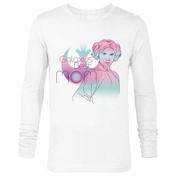 Star Wars Princess Leia Galaxy's Best Mom Ombre - Long Sleeve T-Shirt for Men - Customized-White