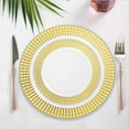 thumbnail image 2 of Efavormart 10 PCS - White w/ Gold 7.5" Hot Stamped Round Disposable Plastic Plate Dinner Plates - Perfect for Wedding Ceremonies, Birthday Celebrations, Upscale Occasions, and Special Events, 2 of 11