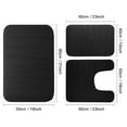 thumbnail image 3 of 3 Piece Memory Foam Bath Mat Set with U-Shaped Toilet Mat Bathroom Rugs Soft Comfortable Water Absorption Bath Carpet Non-Slip Thick Machine Washable for Kitchen/Living Room(Black), 3 of 9