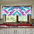 thumbnail image 3 of Yayeee Kitchen Curtains Tier Set of 2 Light Filtering 57"x36" Over Sink Window Panels, Abstract Drawing, 3 of 7