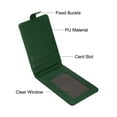 thumbnail image 5 of Uxcell Folded PU Leather ID Badge Holder with Lanyard with 1 Clear Window 4 Card Slot Deep Green, 5 of 6