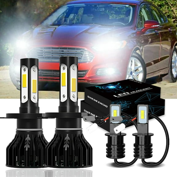 9003 H4 LED High/Low Beam Headlight Bulbs for 2001 Hyundai Santa Fe H3 Fog light Bulbs
