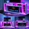 "TCHOMENY LED Fireplace Entertainment Center, TV Stand for 80"" TV