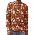 thumbnail image 3 of Halloween Sweaters for Women Fashion Graphic Print Long Sleeve Knit Pullover Tops Everyday Casual Look, 3 of 6