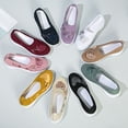 thumbnail image 6 of Women's Knit Embroidered Platform Sneakers Slip On Breathable Rocker Shoes Daily Commute Work Shopping Stylish Casual Footwear White 36, 6 of 9