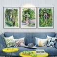 thumbnail image 4 of Pintura Paisaje Portátil Moderna Sin Agrhramed Impresión Impermeable Cartel Decoración del hogar para el baño Sala de estar 3pcs Sweethay HA011006-00, 4 of 7