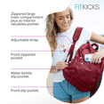 thumbnail image 4 of FITKICKS Hideaway Packable Zippered Backpack Sport Travel Backpack, Burgundy (Unisex), 4 of 10