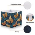 thumbnail image 3 of Foldable Fabric Storage Bin Home Cubes Clothing Organizer Bins Large Collapsible Box Basket for Home Organizer Teal and Orange Butterflies, 3 of 7