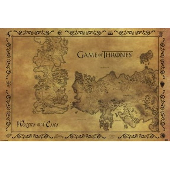 Game of Thrones - Antique Map Poster (36 x 24)