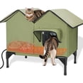 thumbnail image 1 of Maison pour Chat Chauffante, Grande Maison pour Chat d'Extérieur Chauffée pour l'Hiver avec Coussin Chauffant pour Chat, Porte d'Évasion, Maison pour Chat Isolée Surélevée d'Extérieur Résistante aux Intempéries pour Plusieurs Chats Petits Chiens, 1 of 7