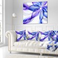 thumbnail image 3 of Designart Fractal Bright Blue Flower - Floral Throw Pillow - 18x18, 3 of 5