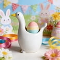 thumbnail image 4 of HuiXinOu Easter Bird-Shaped Egg Holder, Ceramic Egg Tray, Egg Cup and Egg Bowl in One, Minimalist Design, Ideal for Easter Holiday Decor and Home Tabletop Display, 4 of 6