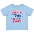 thumbnail image 3 of Inktastic 4th of July Stars Stripes and Sass Blue and Red Stars Girls Baby T-Shirt, 3 of 5