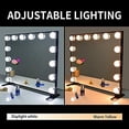 thumbnail image 5 of Nitin Lighted Vanity Mirror with Touch Control Design, Hollywood Style Makeup Mirrors with Lights, Tabletop or Wall Mounted Vanity Mirrors (Black), 5 of 5