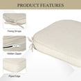 thumbnail image 6 of BPS 18" x 19" Outdoor Dining Chair Cushion, Water Resistant Patio Seat Cushion Pads with Ties, Set of 4 - Khaki, 6 of 9