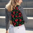 thumbnail image 5 of Disketp Cherry print Canvas Backpack Lightweight Travel Daypack Student Rucksack Laptop Backpack-Medium, 5 of 5