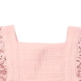 thumbnail image 3 of Bébé Fille Été Robe Sans Manches Fusée Manches Dentelle Patchwork V Dos Sundress, 3 of 6