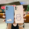 thumbnail image 2 of Cute Cartoon Bear Couples Matching Soft Phone Case Compatible with iPhone Case (Blue,iPhone 11 Pro Max), 2 of 8