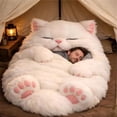 thumbnail image 5 of Cozy Cat-Shaped Sleeping Bag for Adults - Washable Plush Blanket with Envelope Style, Ideal for Indoor/Outdoor Use, Home, Camping, and Travel, 5 of 9