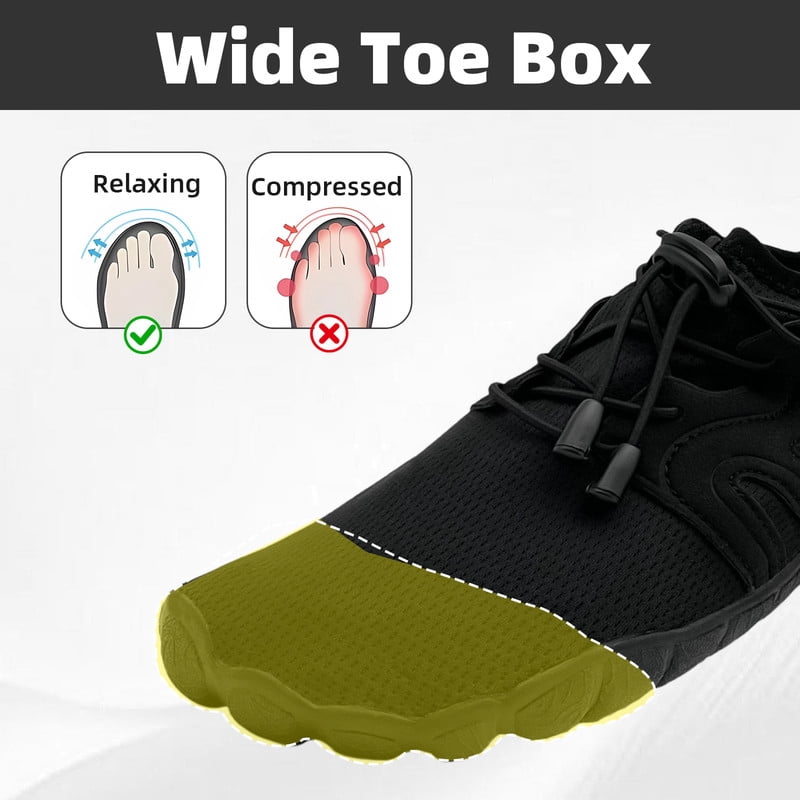 Barefoot Shoes for Women & Men Wide Toe Box Hiking Water Shoes Non-Slip Breathable Barefoot Swim Surf Shoes for Beach Pool Aqua Running & Walking Fast Drainage & Waterproof Design