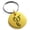 Gold, variant on Stainless Steel Menacing Hydra Engraved Small Medallion Circle Charm Keychain Keyring