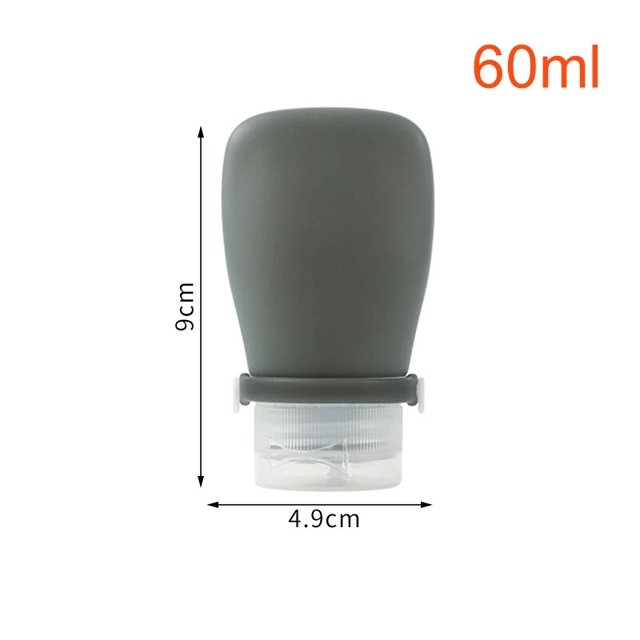 Botellas de viaje de silicona rellenables vacías, dispensador de champú, Cosméticos líquidos, contenedores exprimibles, 30 ml, 60 ml, 90ml
