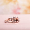 thumbnail image 6 of Everly Women's Morganite 10k Rose Gold Bridal Set, 6 of 11