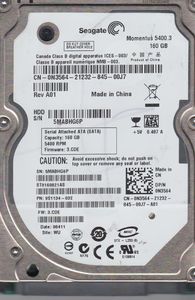 ST500LM000, W37, WU, PN 1EJ162-036, FW DEM7, Seagate 500GB ST500LM000, W37, WU, PN 1EJ162-036, FW DEM7, Seagate 500GB