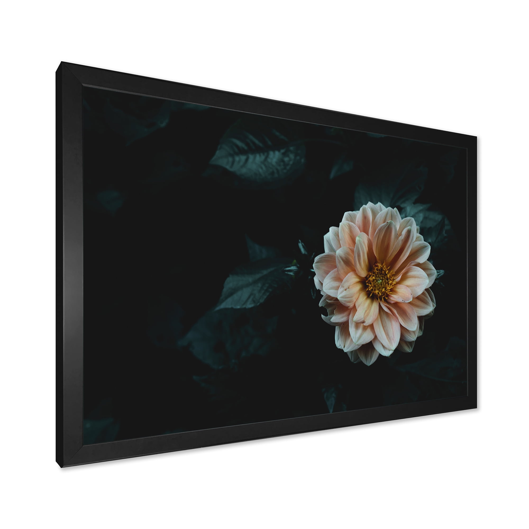 Designart 'Blooming Yellow Flower' Traditional Framed Art Print