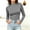 Gray, variant on Turtleneck Long Sleeve Shirt Fitted Undershirt for Women Buttery soft High neck Back Thermal Office Dailywear Fall winter fashion clothes