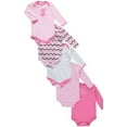thumbnail image 2 of Luvable Friends Baby Girl Cotton Long-Sleeve Bodysuits 5pk, Foxy, 9-12 Months, 2 of 2
