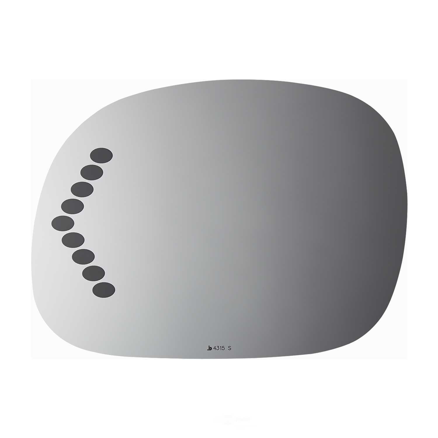 Burco Side View Mirror Replacement Glass - Clear Glass - 4315S
