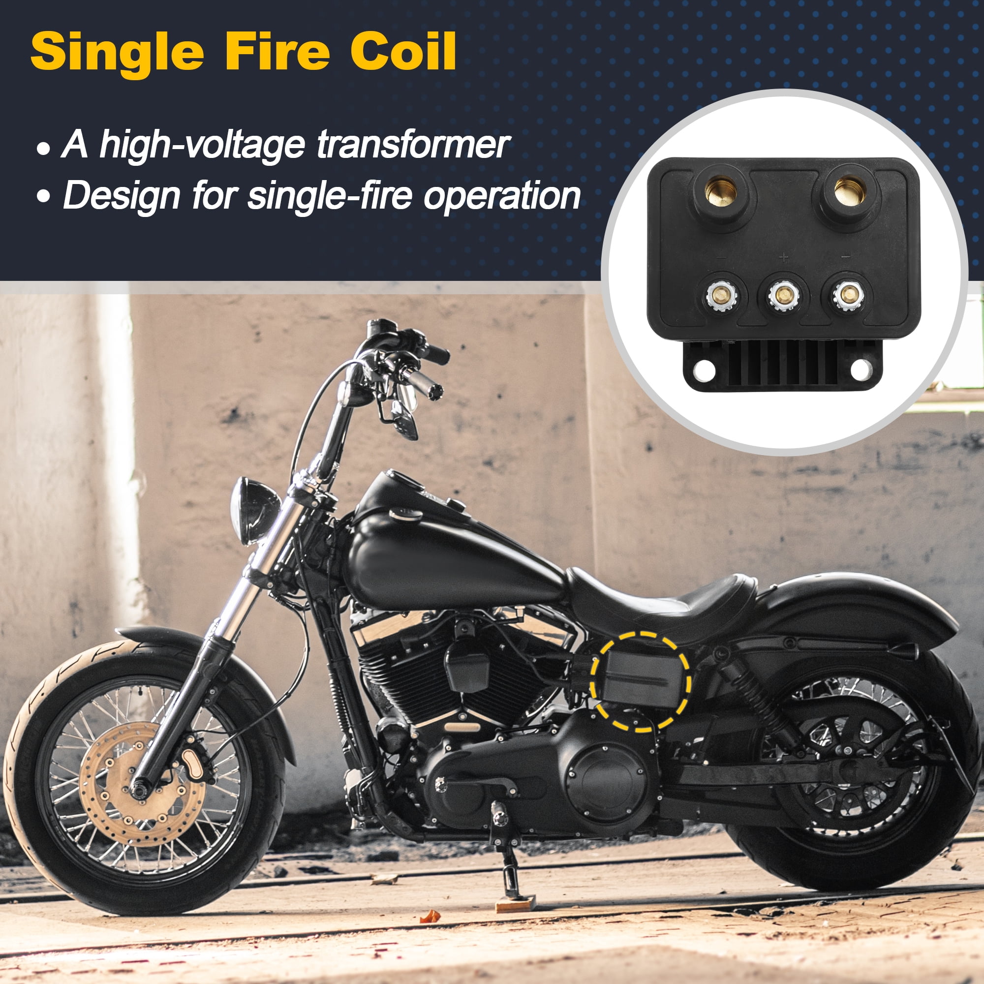 Unique Bargains 53-660 Single Fire Programmable Ignition Coil Kit for Harley