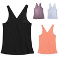 thumbnail image 4 of HEVIRGO Women Criss Cross Back Sleeveless Workout Sports Yoga Vest Tank Top Activewear, 4 of 9
